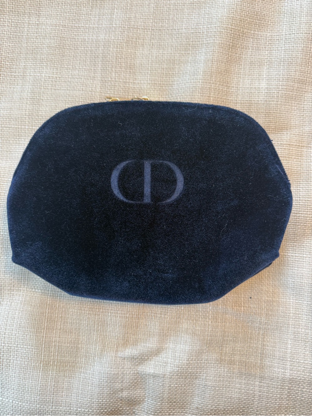 Dior Black Velvet CD Logo Pouch